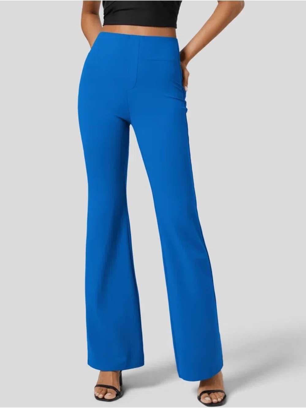 NWOT Halara Blue Pocket Work Flare Pants Sz M (Tall)